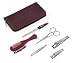 Grooming Set for Men in a Brown Leather Case. Made by Erbe in Solingen, Germany