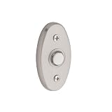 Baldwin 4858.150 Oval Doorbell Button, Satin Nickel