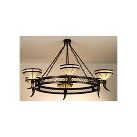 72"W Top Ridge 6 Lt Chandelier
