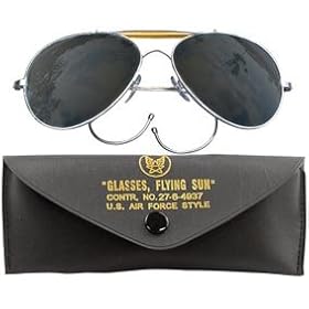 USA MILITARY ISSUE STYLE AVIATOR SUNGLASSES SMOKE/BLACK LENSE,THE REAL TOP GUN SHADE