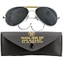 USA MILITARY ISSUE STYLE AVIATOR SUNGLASSES SMOKE/BLACK LENSE,THE REAL TOP GUN SHADE