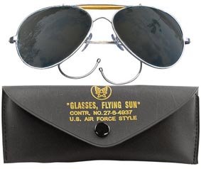 USA MILITARY ISSUE STYLE AVIATOR SUNGLASSES SMOKE/BLACK LENSE,THE REAL TOP GUN SHADE