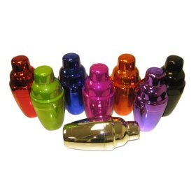 LUSH LIFE Metallic Mini Personal Cocktail Drink Bar Shaker, Purple