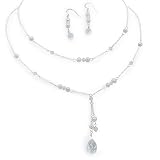 White Freshwater Pearl Double Drop Jewelry Set