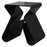 Acrylic End Side Magazine Table - Black