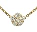 Ladies Cable Chain with Flower Diamond Pendant .40cttw