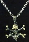 Skull and Crossbones Costume Necklace - Costume Accessories