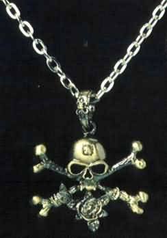 Click here to buy Skull and Crossbones Costume Necklace - Costume Accessories.