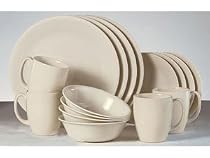 Corelle Livingware 16-Piece Dinnerware Set, Service for 4, Sandstone