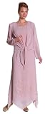 Plus Size Elegant Caviar Long Sleeveless Asymmetrical Evening Dress w/Matching Tie Jacket