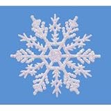 144 - 4 White Glitter Snowflakes Winter Wedding Favors or Ornaments