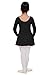 Arshiner Girls Kids Classic Long Sleeve Leotard Dance Ballet Tutu Dress,Black,130(Age for 5-6Y)