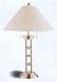 Chrome Dual Pole Base Table Lamps Pair