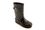 Rain Boots Girls Black Polka Dot