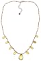14k Yellow Gold Filled Citrine and Carnelian Necklace, 16-18"