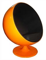 Eero Aarnio Style Ball Chair Orange/Black
