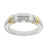 Platinum and 18k Tapered Baguette Diamond Band (G-H/VS, 3/4 ct. tw.)