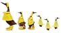 Wood Duck - Lawn Ornament with Raincoat - Family - Set of 6 (Brown/Yellow) (Sizes Vary)