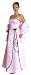 Stylish Poly Satin Contrast Trim & Embroidery w/Bow D'ecor Long A Line Tube Prom/ Bridesmaid/ Evening Dress + Scarf