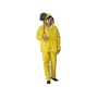 Yellow Two-Piece Hooded PVC/Polyester Rain Suit