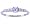 14K White Gold Petite Round Gemstone and Diamond Promise Ring-Tanzanite, size5