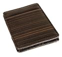 Leather Magic Wallet Black Laser Etched Leather