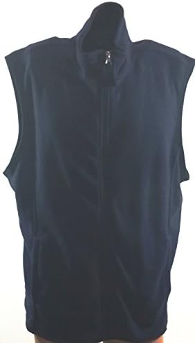 Club Room Full Zip Polar Fleece Sweater Vest Navy Blue, XLarge
