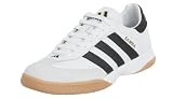 adidas Men's Samba Millenium Soccer Shoe, White/Black/Gold, 9.5 M