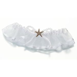 Click to buy Maine Wedding Venues: Coastal Mist Beach/Seashell Wedding Garter from Amazon!
