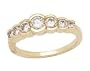 "Seven Wonder" Half-bezel set Diamond Band