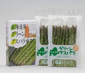 美瑛産朝もぎグリーンアスパラガス　M~L混合　1kg