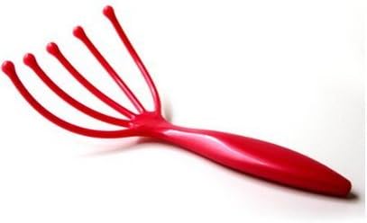 Herefine Portable Plastic Body Care Stress Relax Head Neck Five-finger Scalp Massager#RED3