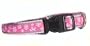 Medium Winter Wonderland Pink Snowflake Dog Collar