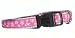 Medium Winter Wonderland Pink Snowflake Dog Collar