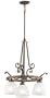 Thomas Lighting M2037-45 Empress Three-Light 22-Inch W by 26-Inch H Chandelier, Artisan Bronze