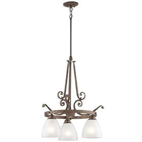 Thomas Lighting M2037-45 Empress Three-Light 22-Inch W by 26-Inch H Chandelier, Artisan Bronze