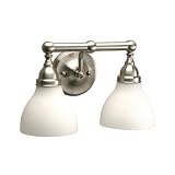 Premier 617302 Wellington Vanity Fixture 2-Light, Brushed Nickel