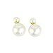 Colorful Double-faced Pearl Double Pearl Beads Plug Stud Earrings WHS541 (7-Pearl)