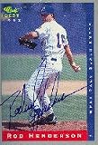 Rod Henderson, Montreal Expos, 1993 Classic Best Autographed Card