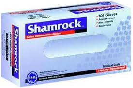 Non-Sterile Lightly Powdered Textured Latex Exam Glove Medium [Box of 100]