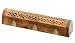Wooden Coffin Incense Burner - Buddha 12" - Brass Inlays - Storage Compartment