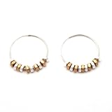 Rose Gold and Silver Hoop Earrings by Alice Menter