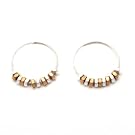 Rose Gold and Silver Hoop Earrings by Alice Menter||RF10F