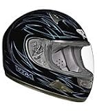 FiberGlass/Kevlar Motorcycle Helmet SNELL/DOT VegaTPinstripeBlue