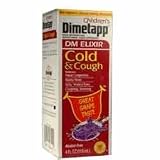 Dimetapp DM Elixir Cold & Cough Relief Syrup With Grape Taste for Childrens - 4 Oz