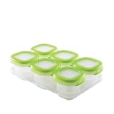 OXO Tot Baby Blocks Freezer Storage Containers 2-Ounce, Set 6, Clear