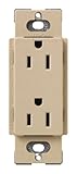 Lutron SCR-15-DS Satin Colors 15A Electrical Socket Duplex Receptacle, Desert Stone by Lutron