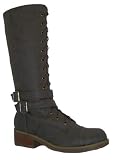 Vt Collection Womens Vtl824 Dark Brown Zip Up Knee High Boots