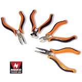 Premium Quality 4-Piece Precision Spring-Action Plier Set with Easy-Hold Soft-Grip