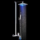 Color Changing LED Shower Faucet with 8 inch Shower Head + Hand Shower Color Changing LED Shower Faucet with 8 inch Shower Head + Hand Shower